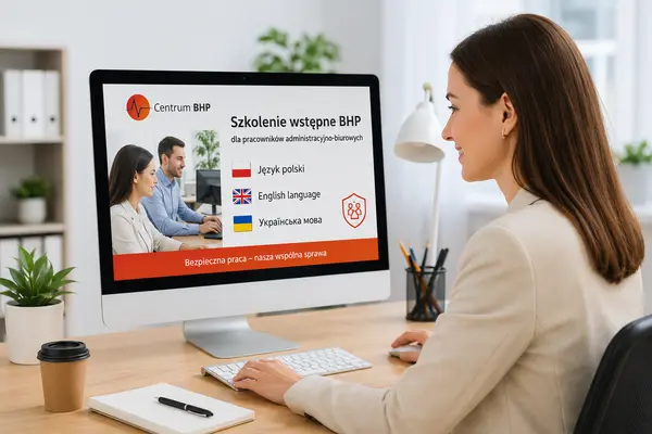 Szkolenie wstępne BHP online dla pracowników administracyjno-biurowych [PL, EN, UA]